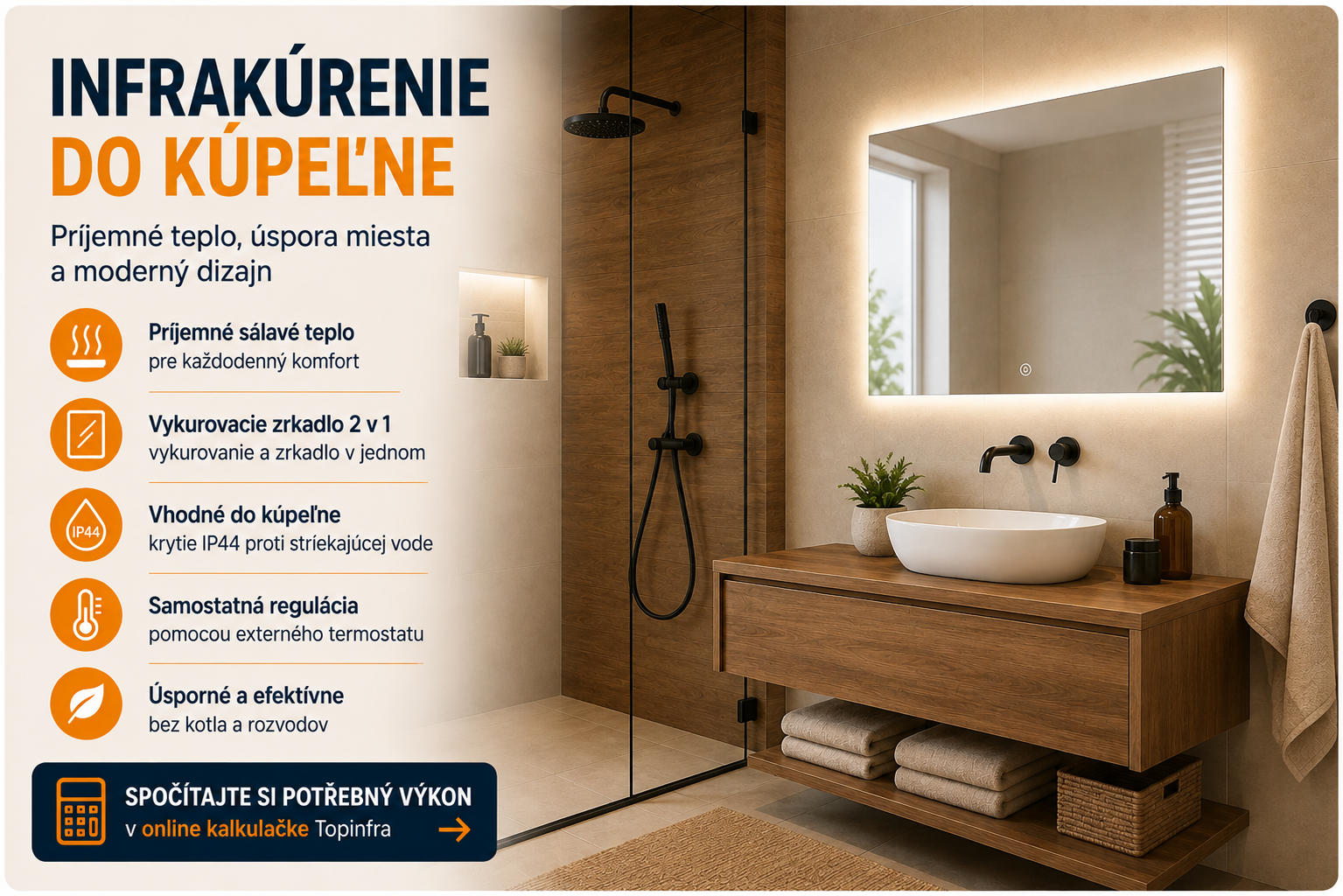 Infrakúrenie do kúpeľne