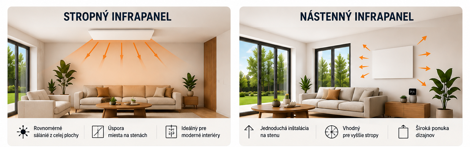 Stropní nebo nástěnný infrapanel-Sk